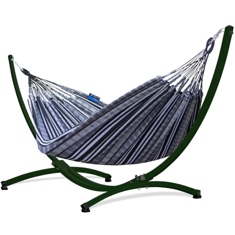 Potenza Pereira Hängematte mit Gestell – 220kg für 2 Personen I Hängematte - 220x140, 160kg I Zebra