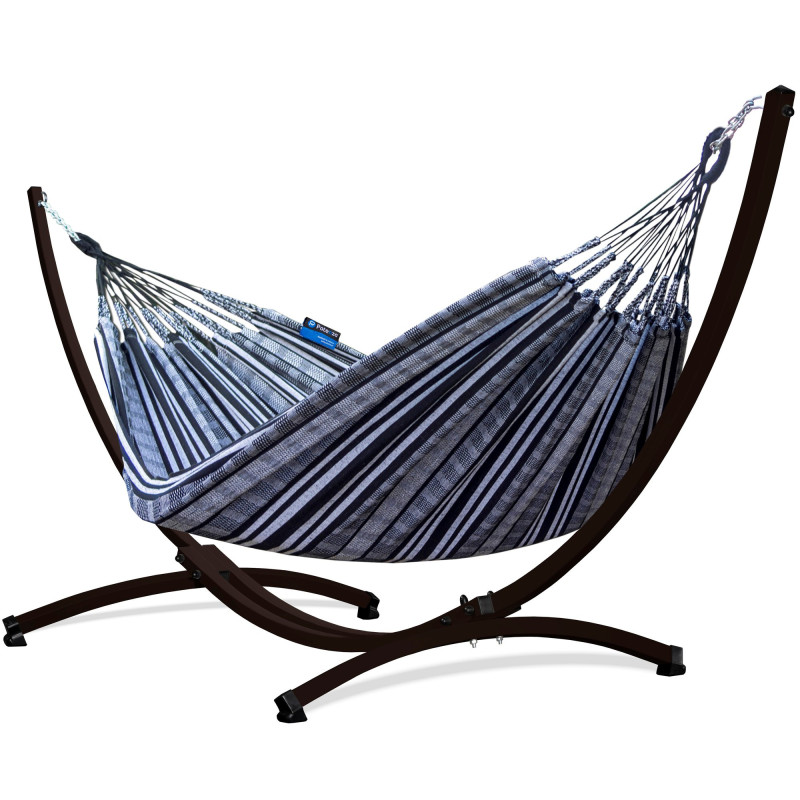 Potenza Pereira Hängematte mit Gestell – 220kg für 2 Personen I Hängematte - 220x140, 160kg I Zebra
