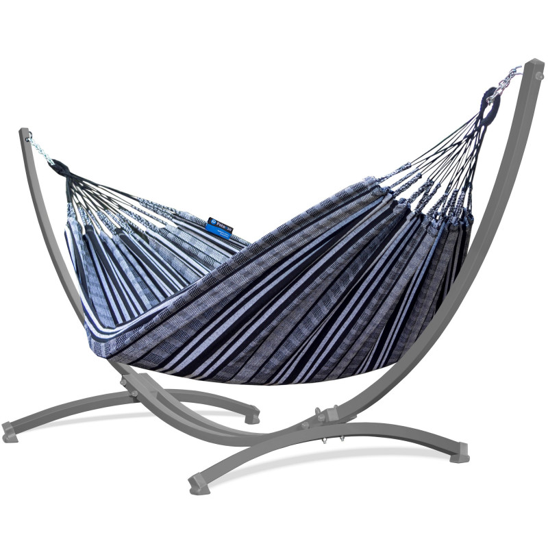 Potenza Pereira Hängematte mit Gestell – 220kg für 2 Personen I Hängematte - 220x140, 160kg I Zebra