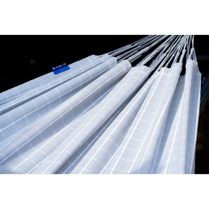 Potenza Catargo Hängematte mit Gestell für 2 Personen, Hängematte- 220x160, 220kg I Cocoon - Moon / Grau