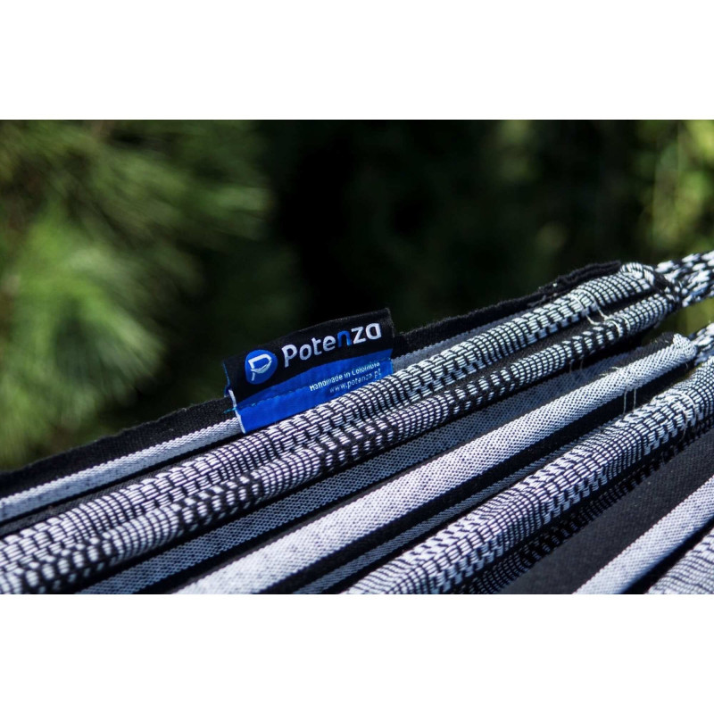 Potenza Pereira Hängematte mit Verinkter Gestell – 220kg für 2 Personen I Hängematte - 220x140, 160kg I Zebra