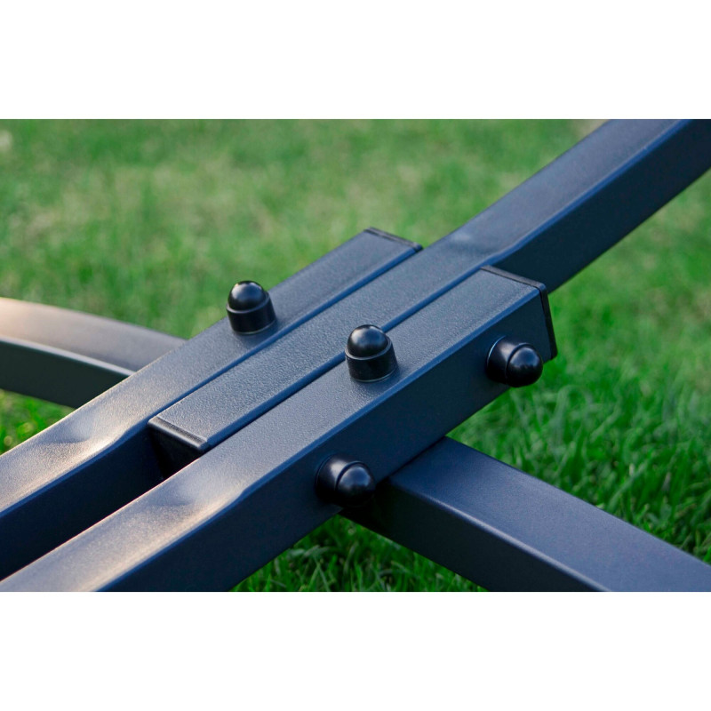 Potenza Hängematte mit Verzinkter Gestell – 220kg für 2 Personen I Medelin Hängematte - 220x140, 160kg I Blau