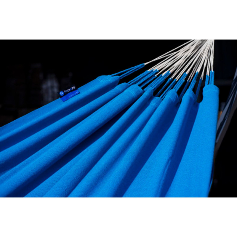 Potenza Hängematte mit Verzinkter Gestell – 220kg für 2 Personen I Medelin Hängematte - 220x140, 160kg I Blau