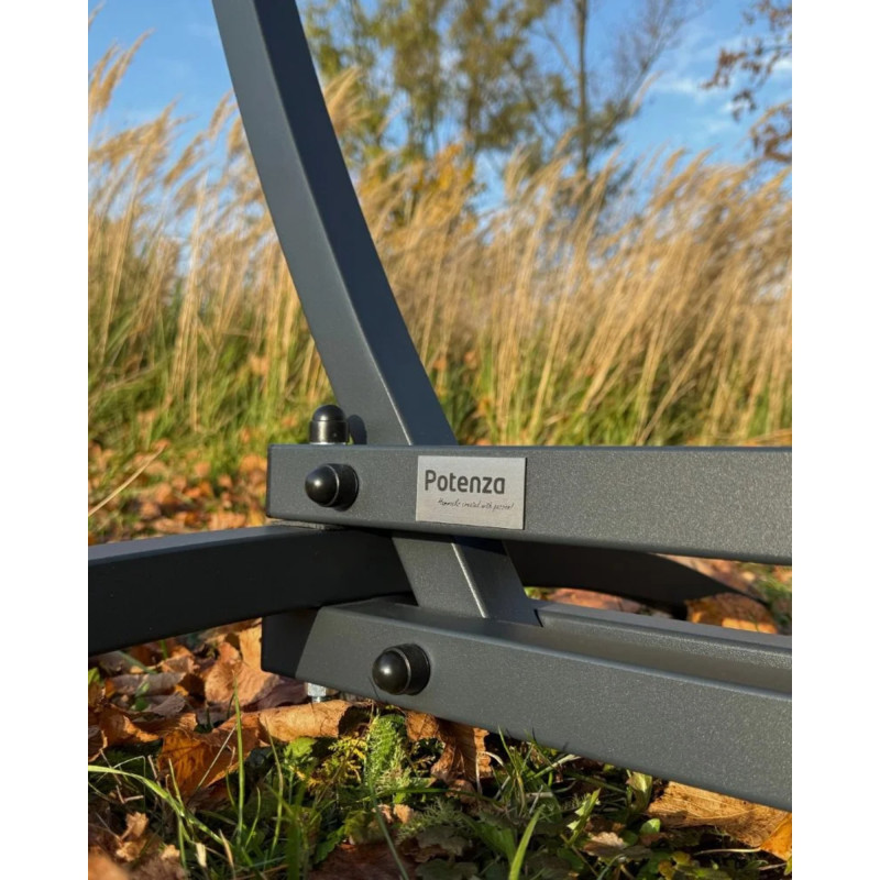 Potenza Medelin XL Hängesessel  Hängesitz mit Gazela Gestell Creme