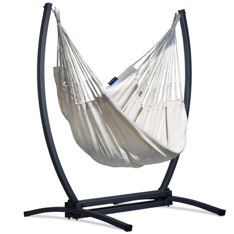 Potenza Medelin XL Hängesessel  Hängesitz mit Gazela Gestell Creme