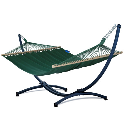 Potenza Stabhängematte mit Verzinkter Gestell – 220kg für 2 Personen I Merida Doppelhängematte XXL  - 215x160, 200kg I Tropical