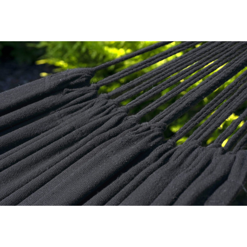 Potenza Hängematte mit Tytan Gestell – 350kg für 3 Personen I Hängematte- 220x160, 200kg I  Santia - Schwarz