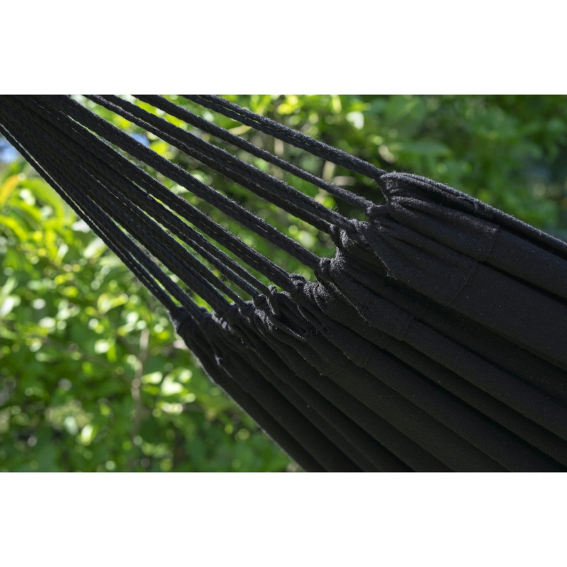 Potenza Hängematte mit Tytan Gestell – 350kg für 3 Personen I Hängematte- 220x160, 200kg I  Santia - Schwarz