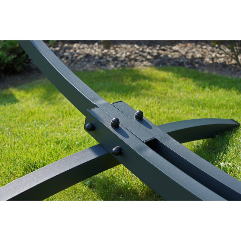 Potenza Stabhängematte mit Tytan Gestell bis 350kg I Hängematte- 220x160, 200kg I  Acadia - Rot