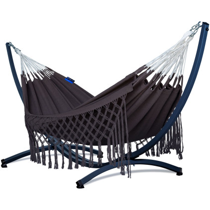 Potenza Outdoor Hängematte mit Verzinkter Gestell für 2 Personen I Medelin 230x160, 200kg Kaffee