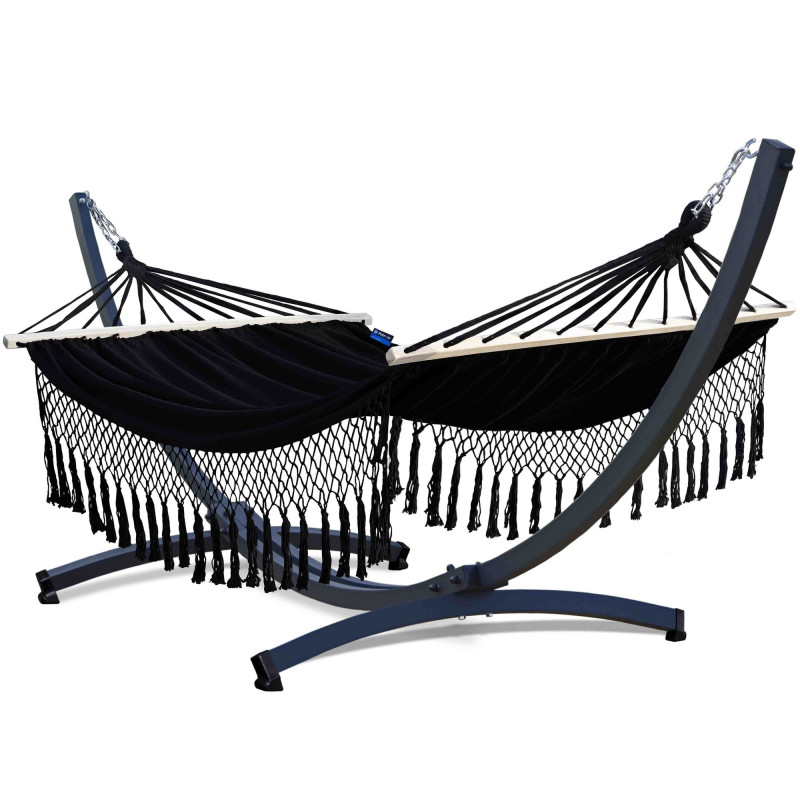 Potenza Hängematte mit Gestell – Tytan Gestell bis 350kg Belastbarkeit Groß und Stabil Stabhängematte