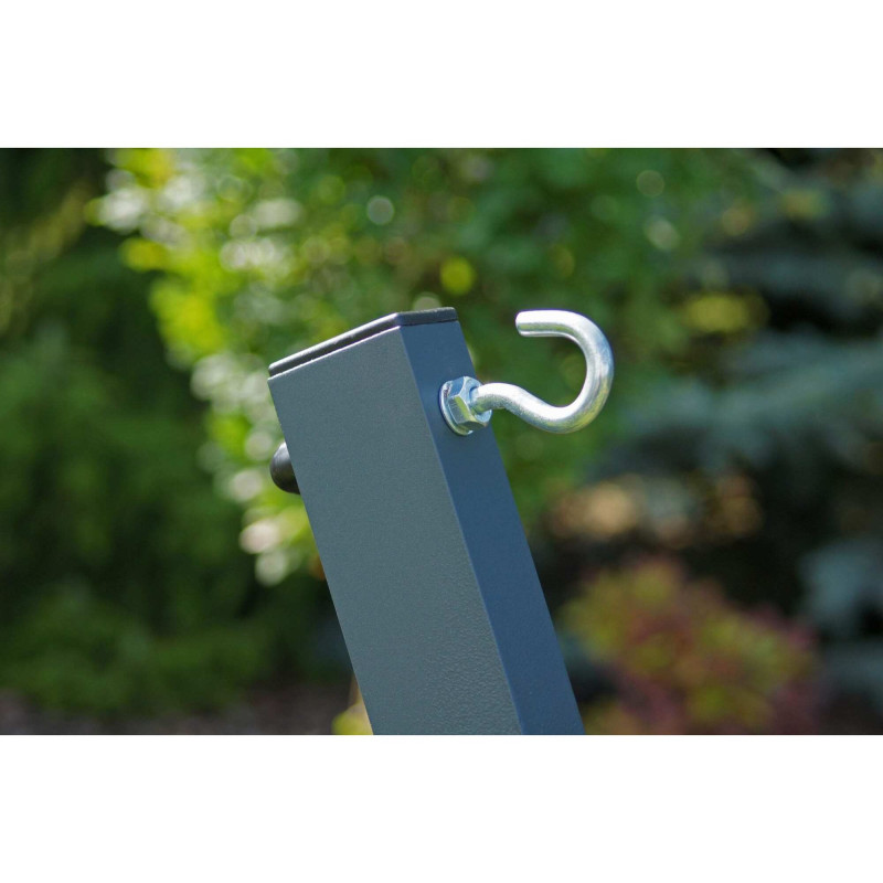 Potenza Stabhängematte mit Tytan Gestell bis 350kg I Hängematte- 220x160, 200kg I  Santia - Schwarz