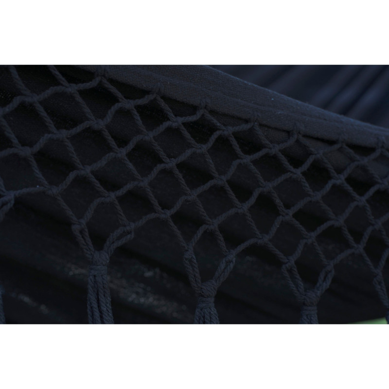 Potenza Stabhängematte mit Tytan Gestell bis 350kg I Hängematte- 220x160, 200kg I  Santia - Schwarz