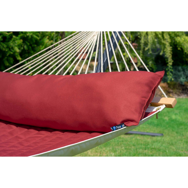 Potenza Panama Stabhängematte mit Verzinkter Gestell bis 220kg I Hängematte- 210x140, 200kg I Rot