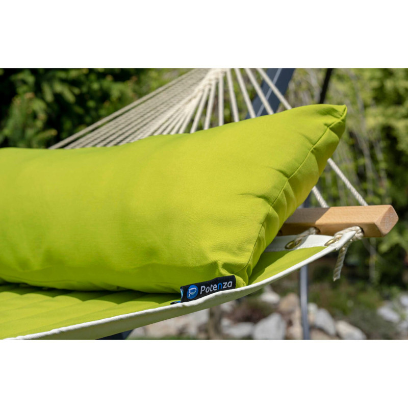 Potenza Panama Stabhängematte mit Verzinkter Gestell bis 220kg I Hängematte- 210x140, 200kg I Limette