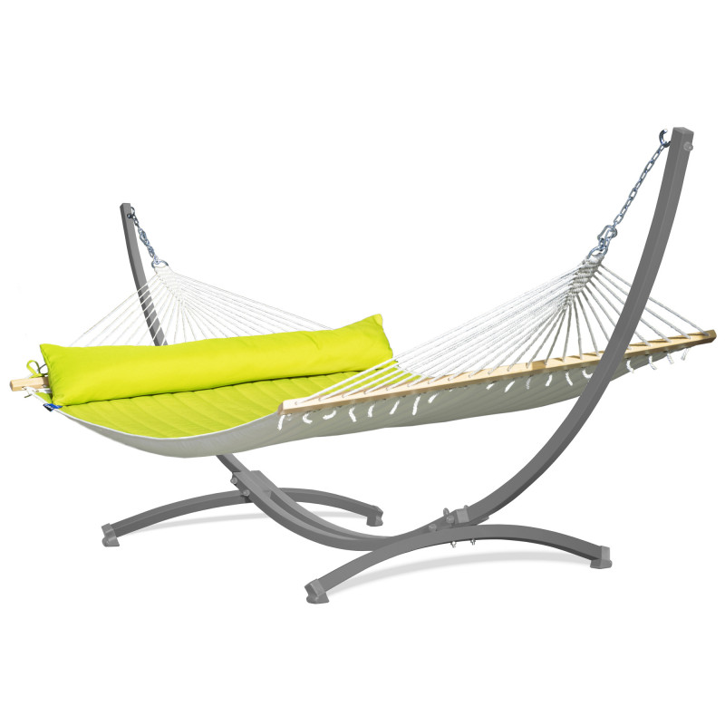 Potenza Panama Stabhängematte mit Verzinkter Gestell bis 220kg I Hängematte- 210x140, 200kg I Limette
