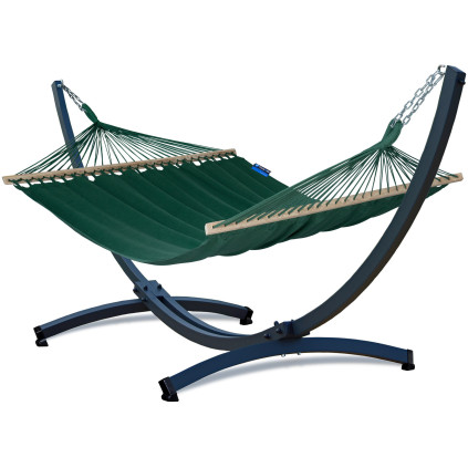 Potenza Merida Stabhängematte mit Tytan Gestell – 350kg I Hängematte- 215x160, 200kg Tropical