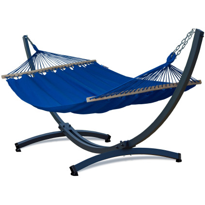 Potenza Merida Stabhängematte mit Tytan Gestell – 350kg I Hängematte- 215x160, 200kg Cobalt