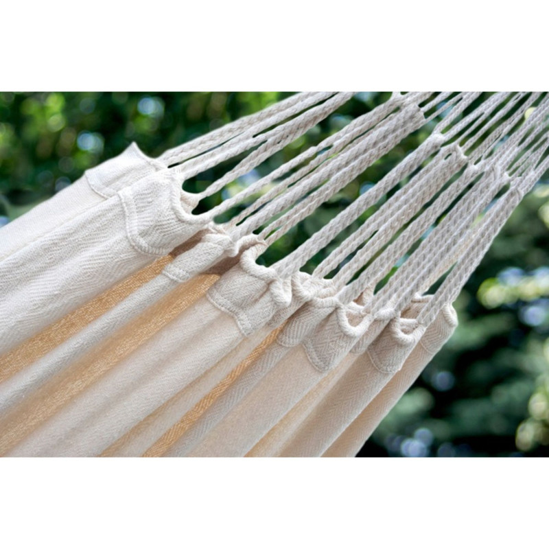 Potenza Medellin Double Hängematte mit Tytan Gestell für 2 Personen, Hängematte- 230x160, 200kg I Cocoon - Creme