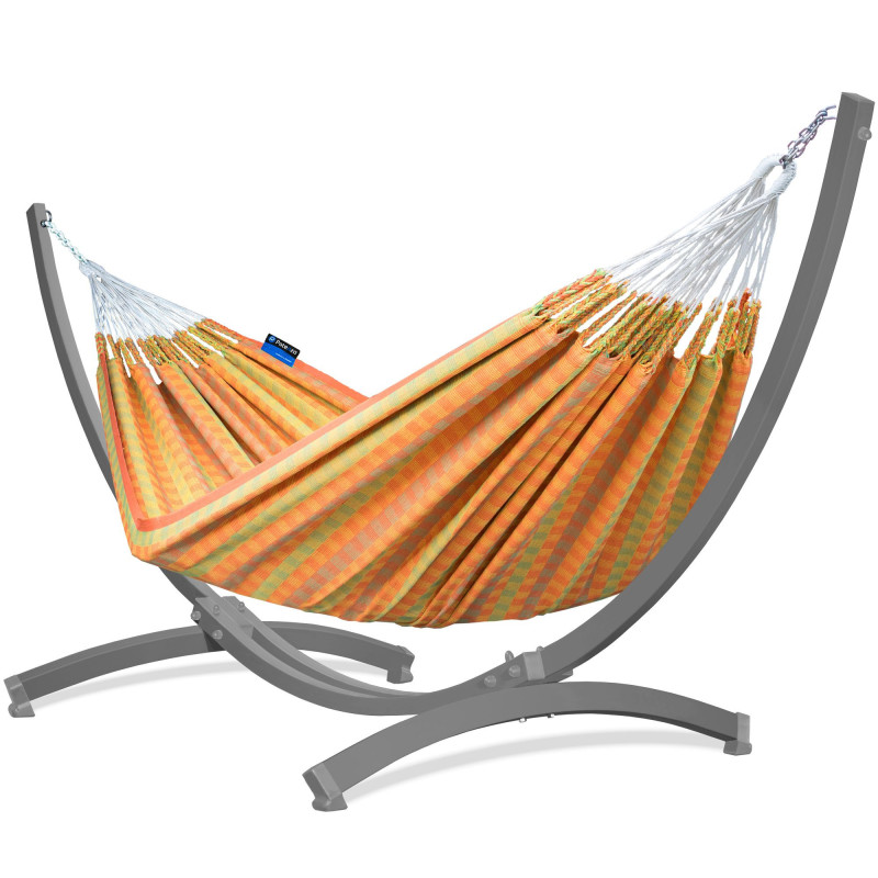 Potenza Morena Hängematte mit Tytan Gestell – 220kg für 2 Personen I Hängematte - 230x160, 220kg I Kurkuma