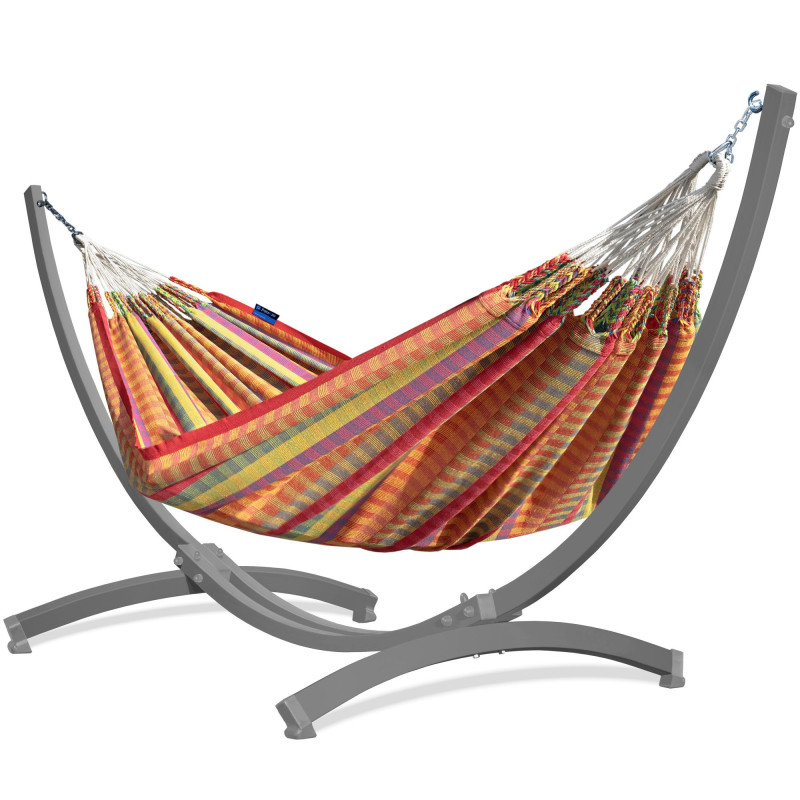 Potenza Morena Hängematte mit Tytan Gestell – 220kg für 2 Personen I Hängematte - 230x160, 220kg I Opal