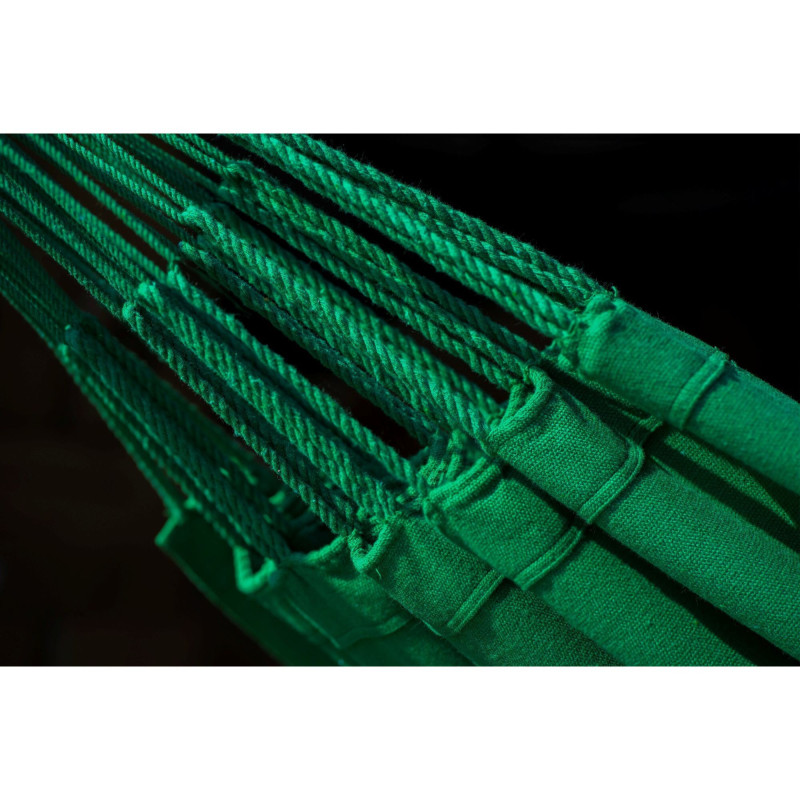 Potenza Merida Hängematte mit Verzinkter Tytan Gestell für 2 Personen, Hängematte- 220x160, 220kg I Cocoon - Tropical /  Grün