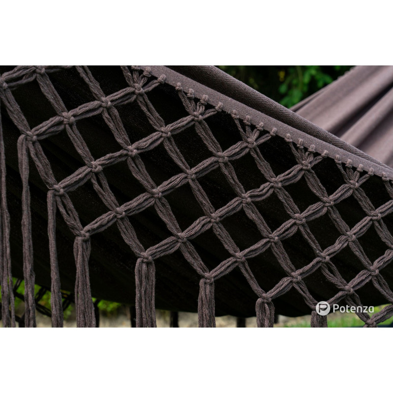 Potenza Medelin Hängematte mit Tytan Gestell für 2 Personen, Hängematte-  230x160, 200kg I Medelin Coffee