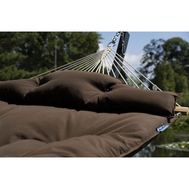 Potenza Hängematte mit Gestell für 2 Personen I Atlanta Stabhängematte XXL 210x140 cm 200kg I Tytan Hängemattengestell 350kg