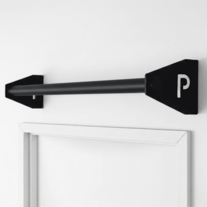 Klimmzugstange Wand - Platzsparende Pull Up Bar aus Stahl über Türrahmen bis 180kg, 101cm, fi34