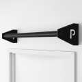 Klimmzugstange Wand - Platzsparende Pull Up Bar aus Stahl über Türrahmen bis 180kg, 101cm, fi34