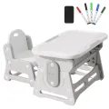Kindertisch höhenverstellbar mit Stuhl – neigbare Tischplatte – ergonomisch, stabil & sicher Tisch-Set für Kinder