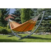 Potenza Morena Hängematte mit Verzinkter Tytan Gestell für 2 Personen, Hängematte- 230x160, 220kg I Cocoon – Curcuma