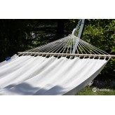 Potenza Outdoor Hängematte mit Verzinkter Gestell für 2 Personen I 100% Baumwolle Medelin 215x140 Creme