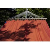 Potenza Outdoor Hängematte mit Verzinkter Gestell für 2 Personen I 100% Baumwolle Medelin 215x140 Chilli