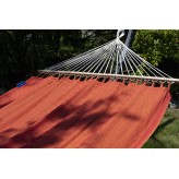 Potenza Outdoor Hängematte mit Verzinkter Gestell für 2 Personen I 100% Baumwolle Medelin 215x140 Chilli