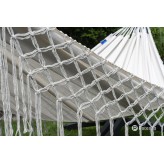 Potenza Medelin Double Hängematte mit Verzinkter Tytan Gestell für 2 Personen, Hängematte- 230x160, 200kg I Cocoon Creme