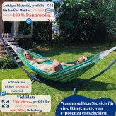 Potenza Morena Hängematte mit Verzinkter Tytan Gestell für 2 Personen, Hängematte- 230x160, 220kg I Cocoon – Ocean