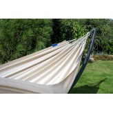 Potenza Medellin Double Hängematte mit Tytan Verzinkter Gestell für 2 Personen, Hängematte- 230x160, 200kg I Cocoon - Creme