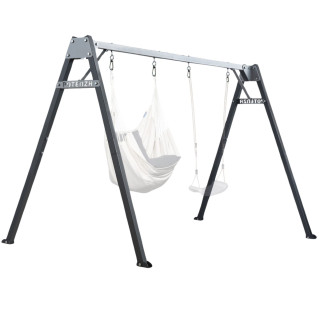 Potenza Kinderschaukel Verzinktes Schaukelgestell Doppelschaukel für Kinder und Hängematte