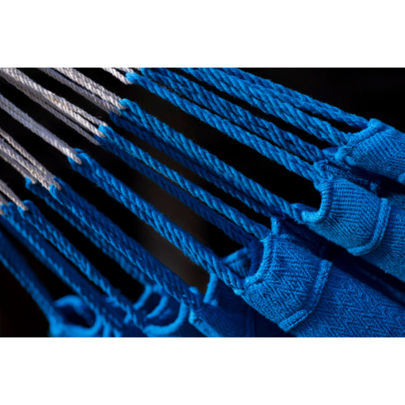 Potenza Medelin Hängematte 220 x 140 cm, Belastbarkeit bis 160 kg, 100% Baumwolle I Blau