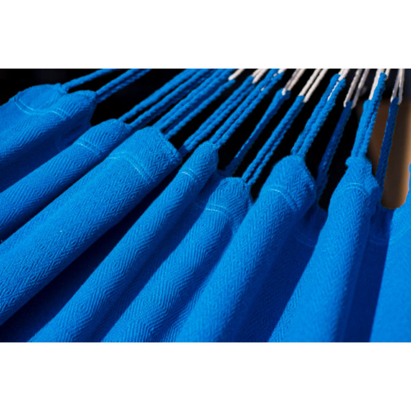 Potenza Medelin Hängematte 220 x 140 cm, Belastbarkeit bis 160 kg, 100% Baumwolle I Blau