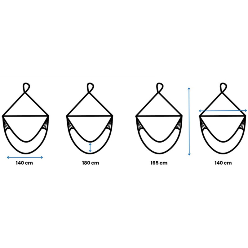 Potenza Hängesessel 180x140 cm, Pereira L Hängestuhl , Hängesitz bis 160 kg