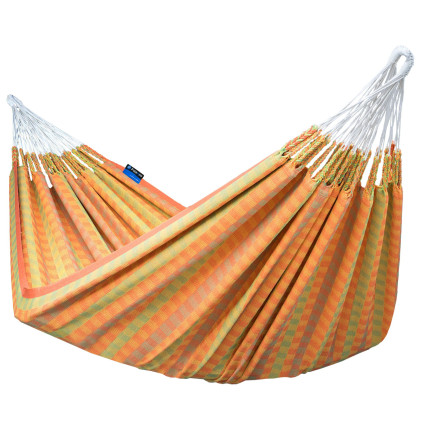 Potenza Morena Hängematte 230 x 160 cm, Belastbarkeit bis 220 kg, 100% Baumwolle I Curcuma
