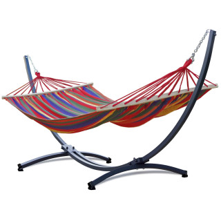 Potenza Hängematte mit Gestell – 220kg für 2 Personen Stabhängematte Groß und Stabil