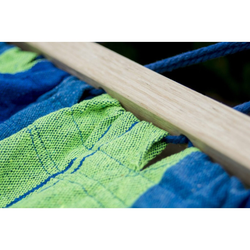 Potenza Stabhängematte mit Gestell bis 220kg I Hängematte- 220x160, 200kg I  Acadia - Grün-Blau