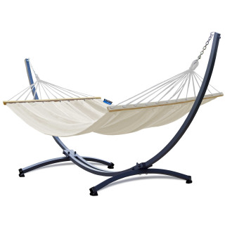 Potenza Hängematte mit Gestell – 220kg für 2 Personen Stabhängematte Groß und Stabil