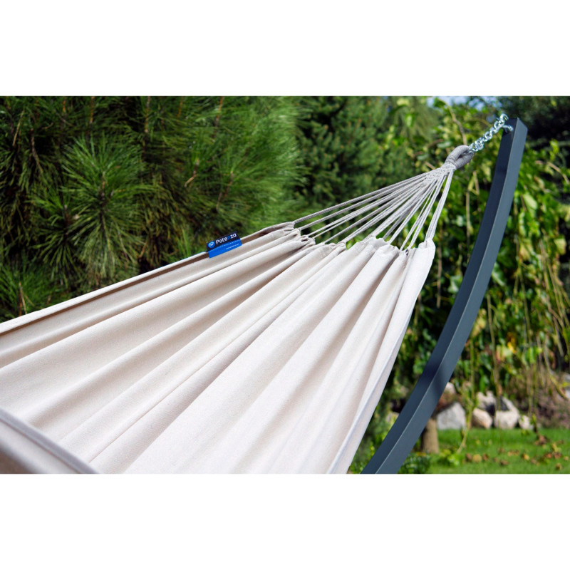 Potenza Hängematte mit Verzinkter Gestell – 220kg für 2 Personen I Hängematte- 220x160, 200kg I  Cocoon - Ecru