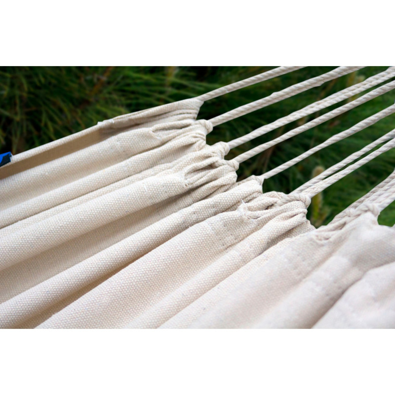 Potenza Hängematte mit Verzinkter Gestell – 220kg für 2 Personen I Hängematte- 220x160, 200kg I  Cocoon - Ecru